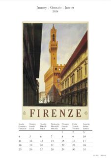 Istituto Fotocromo Italiano - 2026 Art Calendar - Medium Size 24 x 34 cm - Firenze