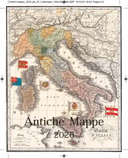 Istituto Fotocromo Italiano - 2026 Easel/Desk Calendar - Size 13.5 x 17 cm - Antiche Mappe