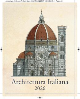 Istituto Fotocromo Italiano - 2026 Easel/Desk Calendar - Size 13.5 x 17 cm - Architettura Italiana