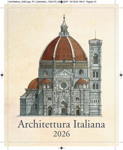 Istituto Fotocromo Italiano - 2026 Easel/Desk Calendar - Size 13.5 x 17 cm - Architettura Italiana