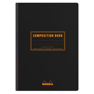 Rhodia - Composition Book - A5 - Ruled with Margin - Black