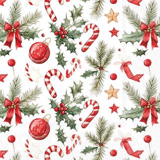 Ambiente - Paper Napkins Christmas - Pack of 20 - Luncheon Size - Christmas Elements