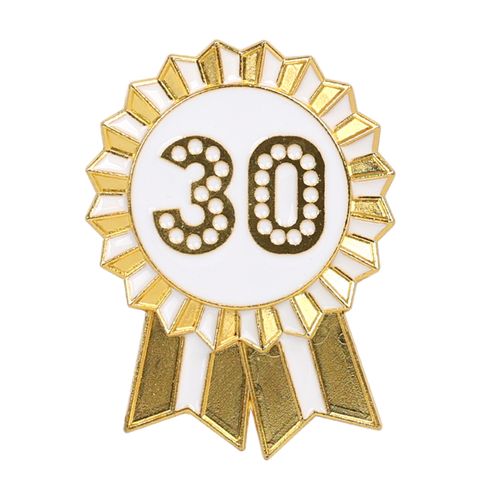 Talking Tables - Enamel Badge - 6cm - 30 - Luxe Gold
