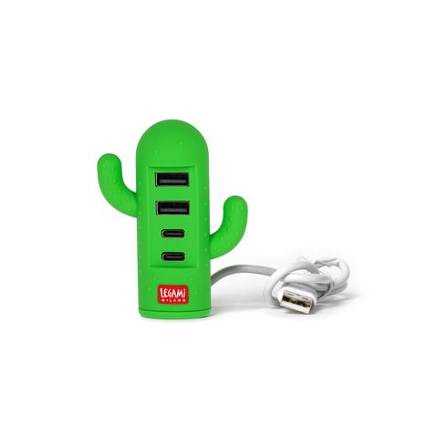 Legami - 4-Port Mini USB Hub - Cactus