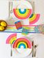 Talking Tables - Paper Plates - 25cm - Pack of 10 - Rainbow