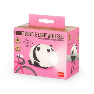 Legami - Rechargeable Front Bike Light with Bell - Panda