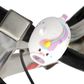 Legami - Rechargeable Front Bike Light with Bell - Unicorn