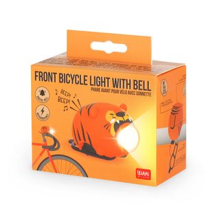 Legami - Rechargeable Front Bike Light with Bell - Tiger
