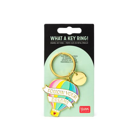 Legami - Enamel Key Ring - What A Key Ring - Air Balloon