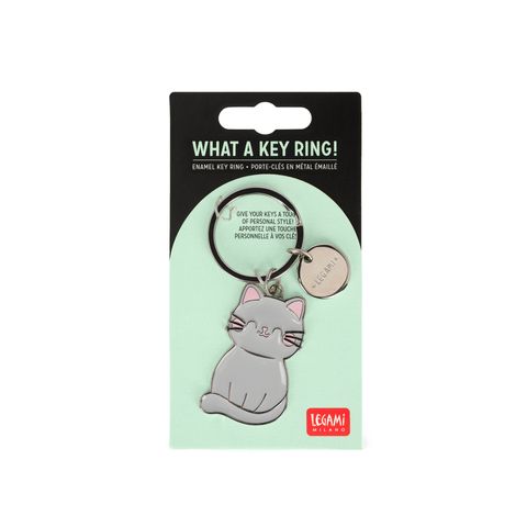 Legami - Enamel Key Ring - What A Key Ring! - Kitty