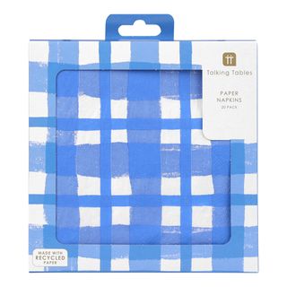 Talking Tables - Paper Napkin - Blue & White Check - Pack of 20