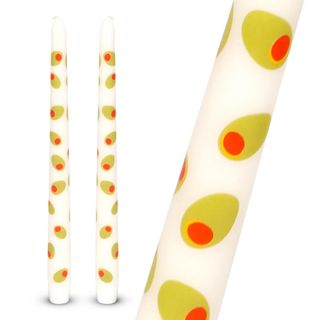 Talking Tables - Taper Dinner Candles - Pack of 2 - Olive