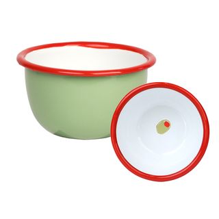 Talking Tables - Enamel Bowl - 10cm - Olive