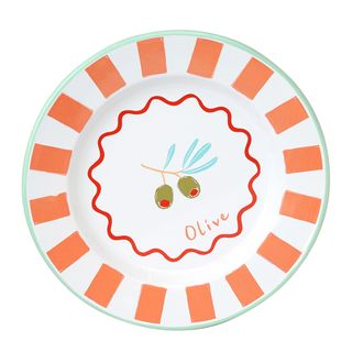 Talking Tables - Enamel Plate - 25cm - Olive