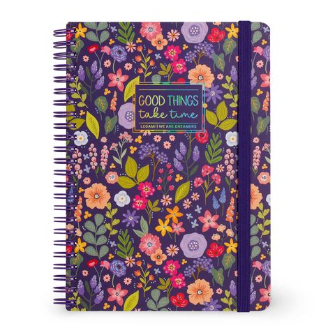 Legami - Spiral Notebook - Large - Lined - Flowers