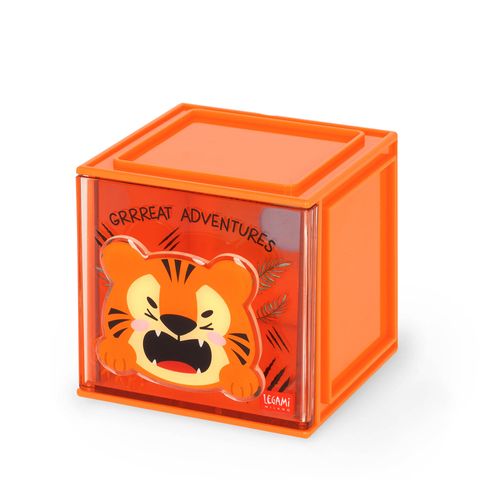 Legami - Stackable Desk Organiser - Cutie Cube - Tiger