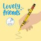 Legami - Gel Pen With Animal Decoration - Lovely Friends - Bee (ships as Pk of 15 - CPPKIT12)