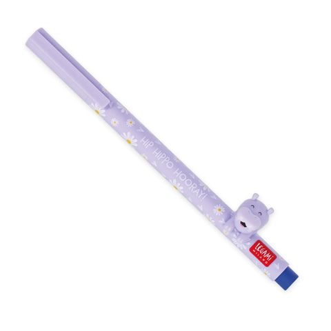 Legami - Gel Pen With Animal Decoration - Lovely Friends - Hippo (ships as Pk of 15 - CPPKIT15)