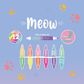 Legami - Set of 6 Dual Tip Pastel Highlighters - Meow