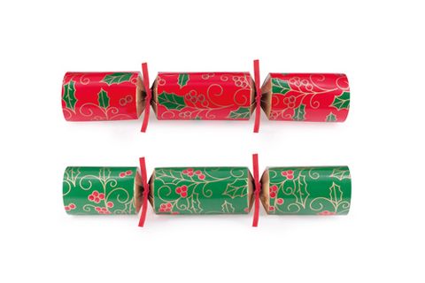 Celebration Crackers - Catering Crackers - 10 Inch - Swirling Holly - Carton of 50