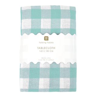 Talking Tables - Gingham Table Cloth - Fabric - Mint & White