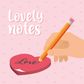 Legami - Adhesive Notepad - Heart - Lovely Notes (Ships as Pk of 12 - HSSKIT1)