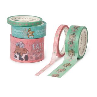 Legami - Set of 5 Paper Sticky Tapes - Cute Animals - (Ships as Display Pack of 6 TAPKIT7)