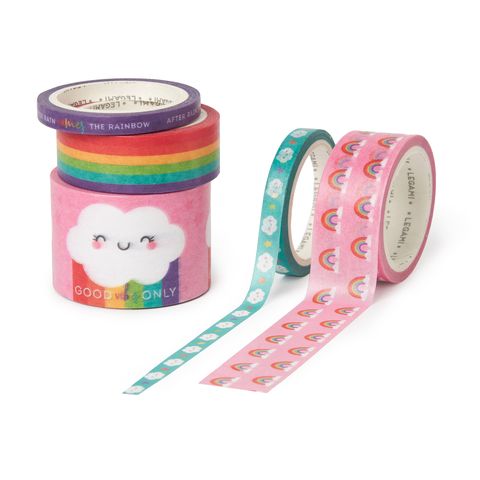 Legami - Set of 5 Paper Sticky Tapes - Rainbow - (Ships as Display Pack of 6 TAPKIT8)