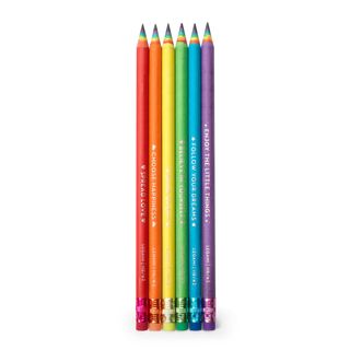 Legami - Set of 6 Graphite Pencils - Happiness For Everyday (Ships as RPSKIT1 Display of 12 Sets)