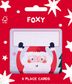 Foxy - Santa - Place Cards - Pack of 6