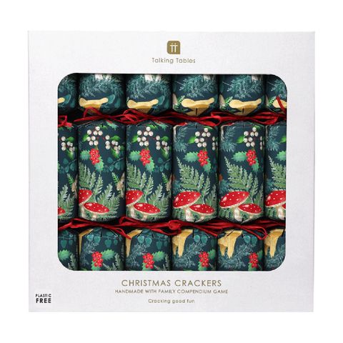 Talking Tables - Luxury Crackers - Wooden Wine Charms - 12 Inch - Woodland Forest - Set of 6