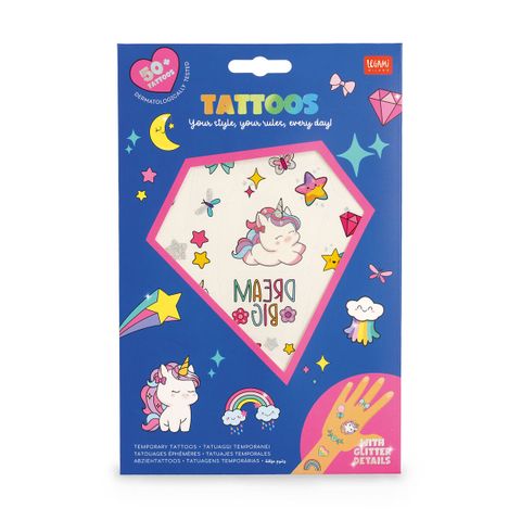 Legami - Temporary Tattoos - Unicorn (Ships as PK 12 - TTAKIT1)