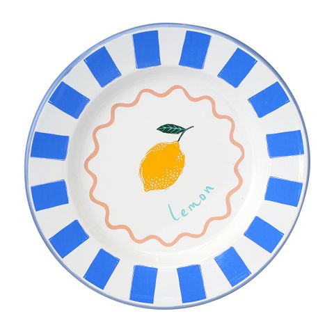 Talking Tables - Enamel Plate - 25cm - Lemon