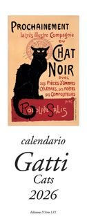 Istituto Fotocromo Italiano - 2026 Slim Calendar - Size 13.5 x 34 cm - Gatti
