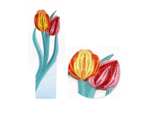 Origamo - Bookmark - Filigrana - Tulips