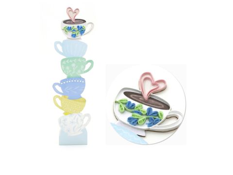 Origamo - Bookmark - Filigrana - Teacups