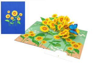Origamo - Pop Up Greeting Card - Kirigami Collection - Sunflowers