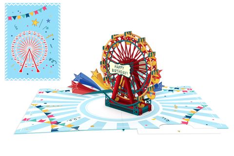 Origamo - Pop Up Greeting Card - Kirigami Collection - Happy Birthday Ferris Wheel