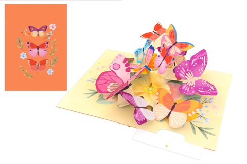 Origamo - Pop Up Greeting Card - Kirigami Collection - Colourful Butterflies