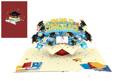 Origamo - Pop Up Greeting Card - Kirigami Collection - Graduation