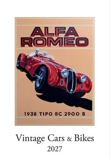 Istituto Fotocromo Italiano - 2027 Art Calendar - Large Size 35 x 50 cm - Vintage Cars