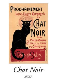Istituto Fotocromo Italiano - 2027 Art Calendar - Medium Size 24 x 34 cm - Chat Noir