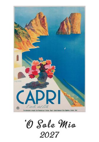 Istituto Fotocromo Italiano - 2027 Art Calendar - Medium Size 24 x 34 cm - O Sole Mio