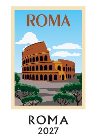 Istituto Fotocromo Italiano - 2027 Art Calendar - Medium Size 24 x 34 cm - Roma