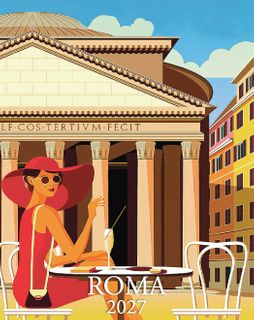 Istituto Fotocromo Italiano - 2027 Easel/Desk Calendar - Size 13.5 x 17 cm - Roma