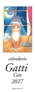 Istituto Fotocromo Italiano - 2027 Slim Calendar - Size 13.5 x 34 cm - Gatti