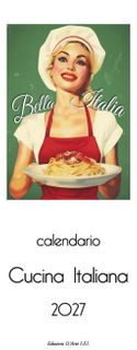 Istituto Fotocromo Italiano - 2027 Slim Calendar - Size 13.5 x 34 cm - Italian Food