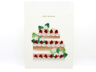 Origamo - Quilling Greeting Card - Filigrana Collection - Strawberry Cake