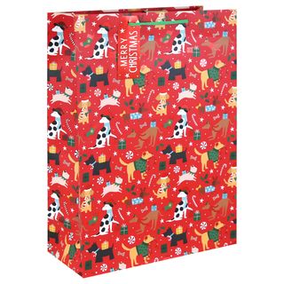Eurowrap - Christmas Paws - Extra Large Gift Bag