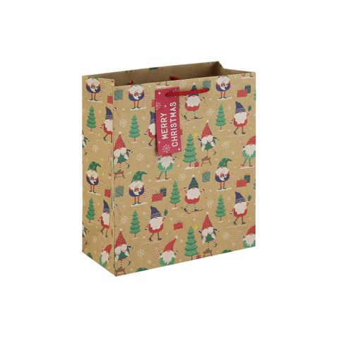 Eurowrap - Gonk Brown Kraft - Medium Gift Bag